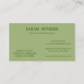 Moderne cupcake Logo Bakery Chef Catering Confetti Visitekaartje (Achterkant)