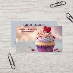 Moderne cupcake Logo Bakery Chef Catering Confetti Visitekaartje