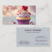 Moderne cupcake Logo Bakery Chef Catering Confetti Visitekaartje (Voorkant / Achterkant)