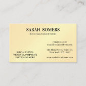 Moderne Cupcake Logo Bakkerij Catering Glitter Dri Visitekaartje (Achterkant)