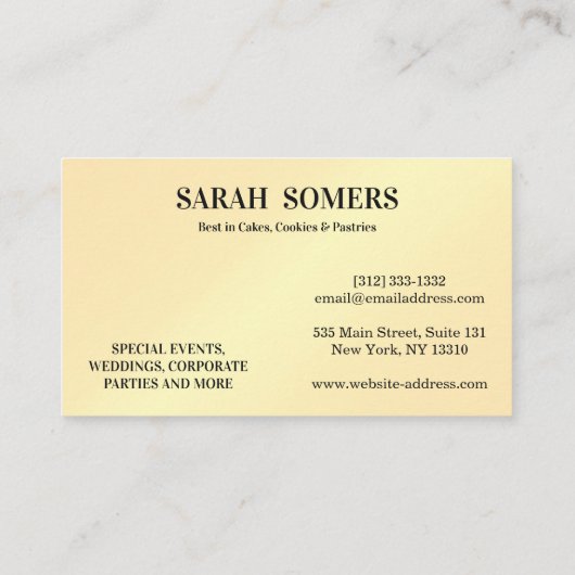 Moderne Cupcake Logo Bakkerij Catering Glitter Dri Visitekaartje (Achterkant)