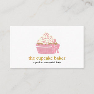 Moderne Cupcake Logo Bakkerij Chef Catering Visitekaartje