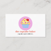 Moderne Cupcake Logo Bakkerij Chef Catering Visitekaartje (Voorkant)