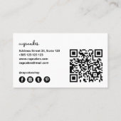 Moderne Cupcake QR Code Loyalty Kaart (Achterkant)