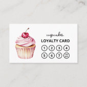 Moderne Cupcake QR Code Loyalty Kaart (Voorkant)