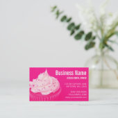 Moderne Cupcake Sprinkles Hot Pink Visitekaartje (Staand voorkant)
