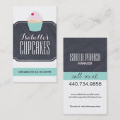 Moderne Cupcake-Visitekaartje Visitekaartje (Voorkant / Achterkant)
