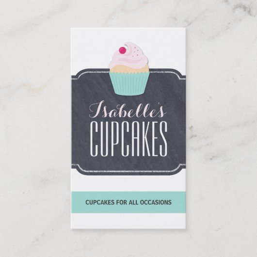 Moderne Cupcake-Visitekaartje Visitekaartje (Voorkant)
