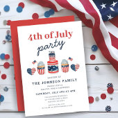 Moderne Cupcakes 4 juli feest Kaart