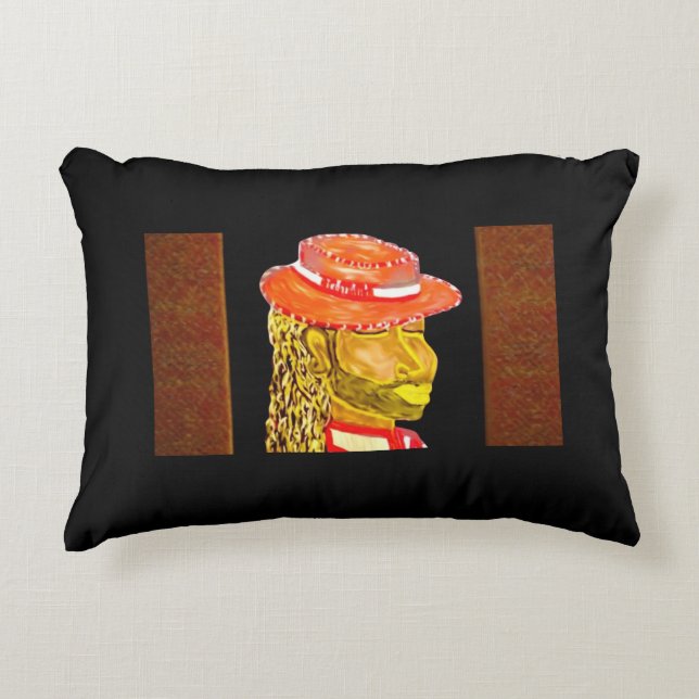 "Moderne Curator" Lendesteun kussen (Voorkant)