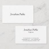 Moderne, cursief script design, eenvoudig visitekaartje (Voorkant / Achterkant)