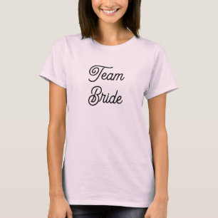 Moderne Cursieve Kalligrafie Script Team Bruid T-shirt