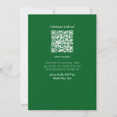 Moderne Cursieve Script Checkered bruiloft uitnodi Kaart (Achterkant)