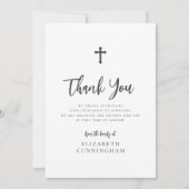 Moderne cursieve scriptkalligrafie bedankkaart (Voorkant)