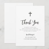 Moderne cursieve scriptkalligrafie bedankkaart (Voorkant / Achterkant)