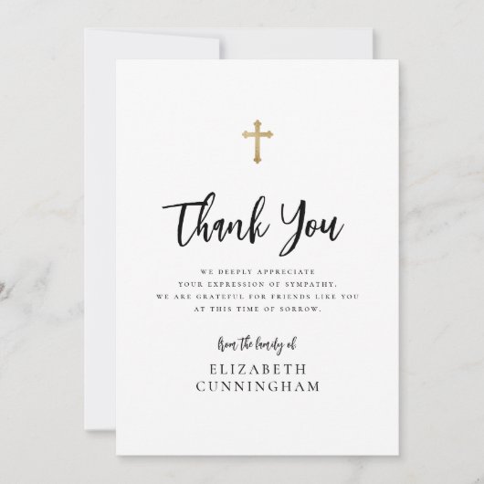 Moderne cursieve scriptkalligrafie bedankkaart (Voorkant)