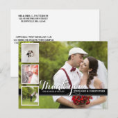 Moderne Cursieve Trouwfoto Dank u Briefkaart (Voorkant / Achterkant)