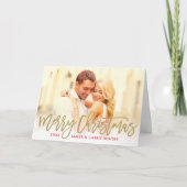 Moderne cursus kerstcadeaufotobedekking met Merry Feestdagen Kaart (Voorkant)