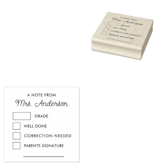 Moderne cursus thuiswerk voor docenten rubberstempel (Gestempeld)