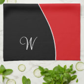 Moderne Curven Hedendaagse stijl gepersonaliseerd Theedoek (Gevouwen)