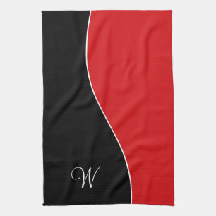 Moderne Curven Hedendaagse stijl gepersonaliseerd Theedoek