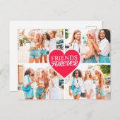 Moderne Custom 4-foto Template Collage Briefkaart (Voorkant / Achterkant)