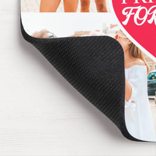 Moderne Custom 4-foto Template Collage Muismat (Hoek)