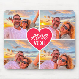 Moderne Custom 4-foto Template Collage Muismat