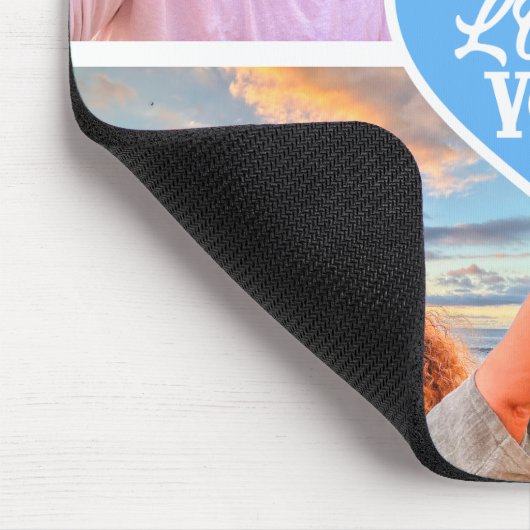 Moderne Custom 4-foto Template Collage Muismat (Hoek)