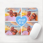 Moderne Custom 4-foto Template Collage Muismat (Met muis)