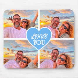 Moderne Custom 4-foto Template Collage Muismat