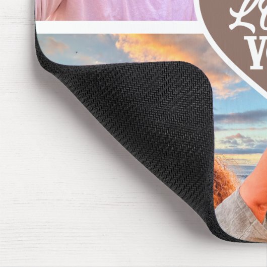 Moderne Custom 4-foto Template Collage Muismat (Hoek)