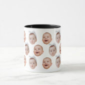 Moderne Custom Baby Foto Schattige Baby Face 2 Fot Mok (Midden)