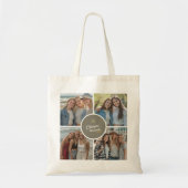 Moderne Custom Besties Fotocollage Elegant Chic Tote Bag (Voorkant)