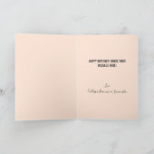 Moderne Custom Blush Roze 12 Foto Verjaardag Kaart (Binnen)