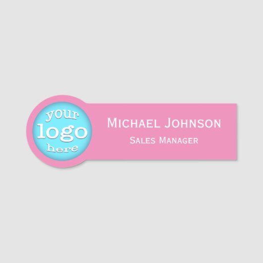 Moderne Custom Business Logo Employee Professional Naamplaatje (Voorkant)