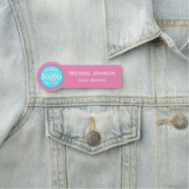 Moderne Custom Business Logo Employee Professional Naamplaatje