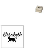 Moderne Custom Cat Handtekening Rubberstempel (Gestempeld)