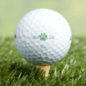 Moderne Custom Dad Dog Green Paw Golfballen