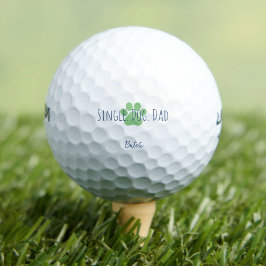 Moderne Custom Dad Dog Green Paw Golfballen