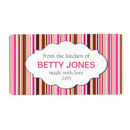 Moderne Custom DIY-inblikken, jam of productlabels Etiket (Voorkant)