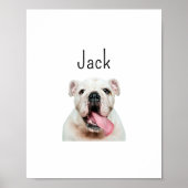 Moderne Custom Dog, huisdier Portret, grappig cade Poster (Voorkant)