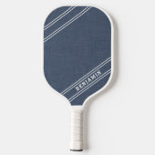 Moderne Custom Dusty Blauw Wit Speler Naam Sport Pickleball Paddle (Achterkant)