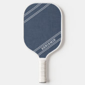 Moderne Custom Dusty Blauw Wit Speler Naam Sport Pickleball Paddle (Voorkant)