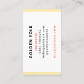 Moderne Custom Egg Dealer Bedrijfsnaam met adres Visitekaartje (Achterkant)