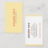 Moderne Custom Egg Dealer Bedrijfsnaam met adres Visitekaartje (Voorkant / Achterkant)