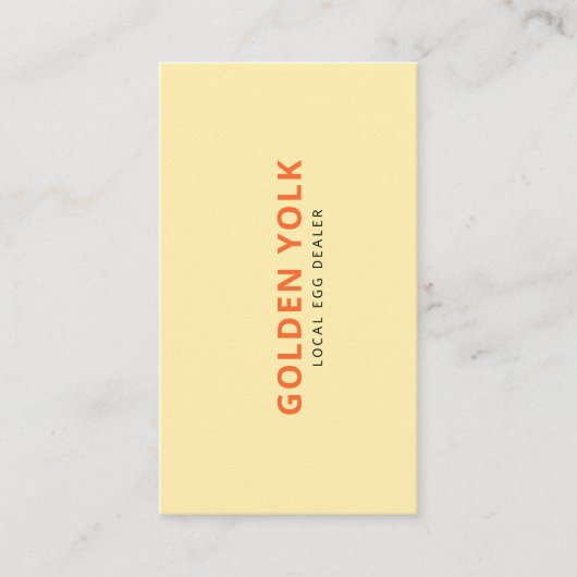 Moderne Custom Egg Dealer Bedrijfsnaam met adres Visitekaartje (Voorkant)