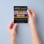 Moderne Custom Elegant Vastgoed QR Code Te Koop Flyer (Hand)