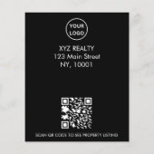 Moderne Custom Elegant Vastgoed QR Code Te Koop Flyer (Achterkant)