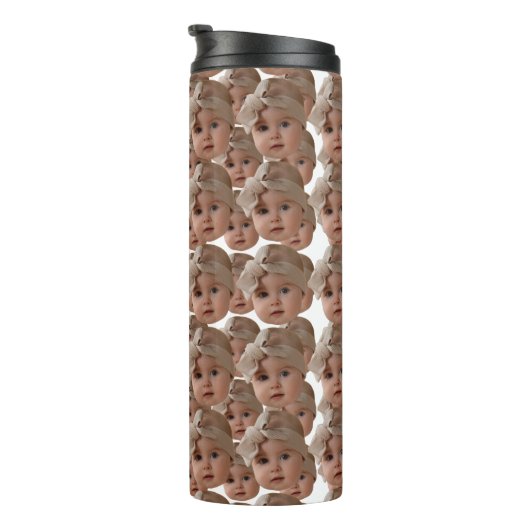 Moderne Custom Face Gift Voor Haar, Grappig Gift Thermosbeker (Geroteerd rechts)